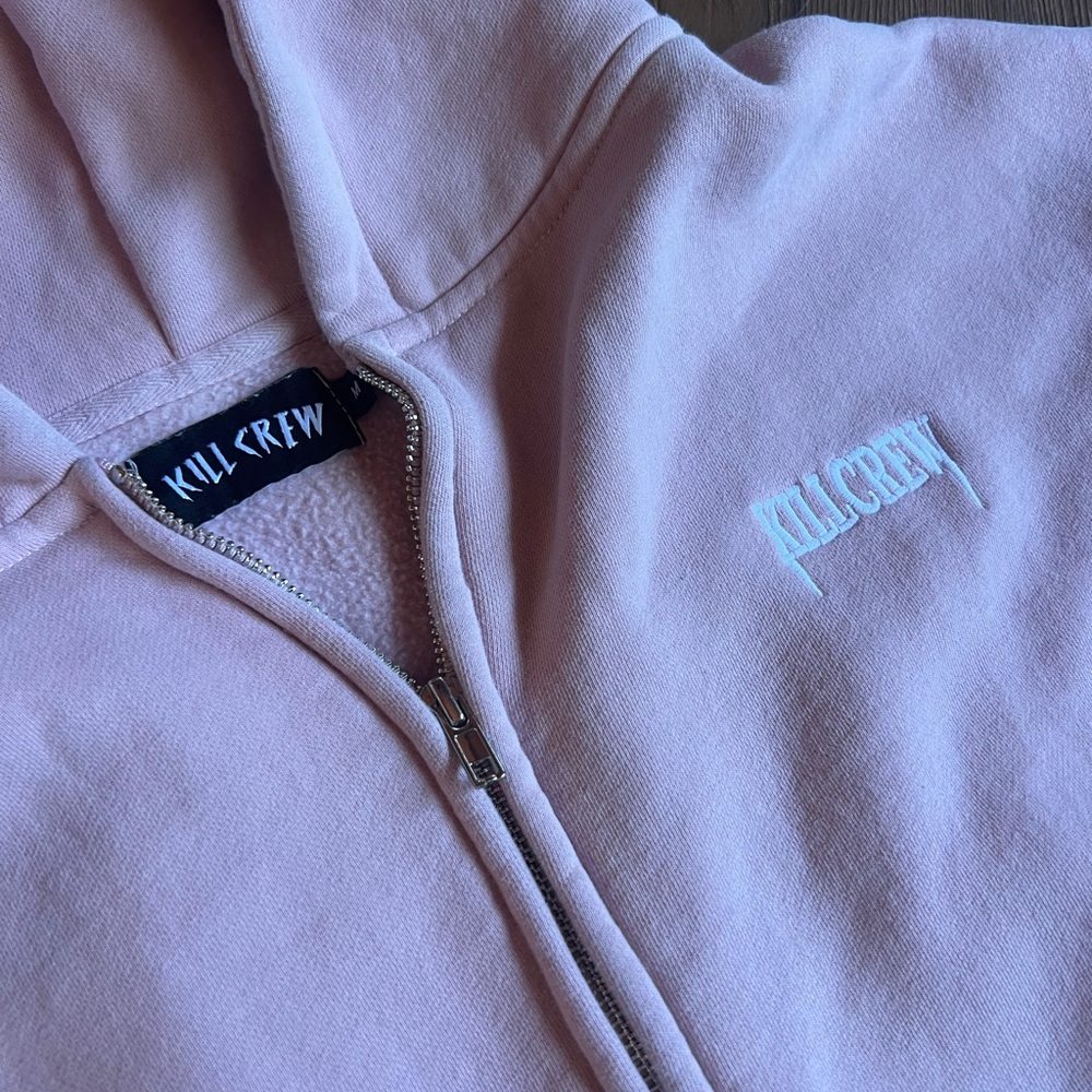 Kill Crew Light Pink Zip-Up Hoodie